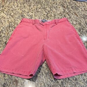 Pete  Milllar Winston Twill Chino Rose Red Patina Flat Front Shorts Sz 32